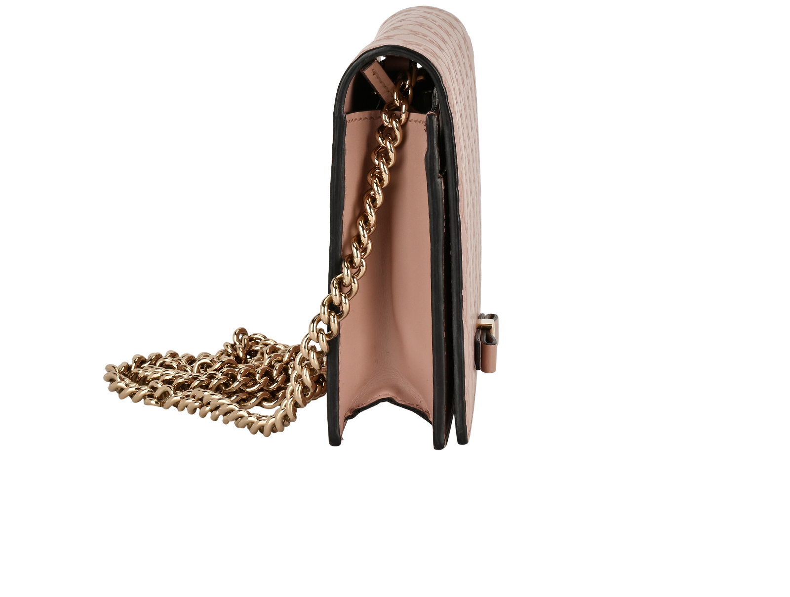 Guccissima Bow Wallet On Chain, &pound;395, Handbags, Pink, Leather, Side view